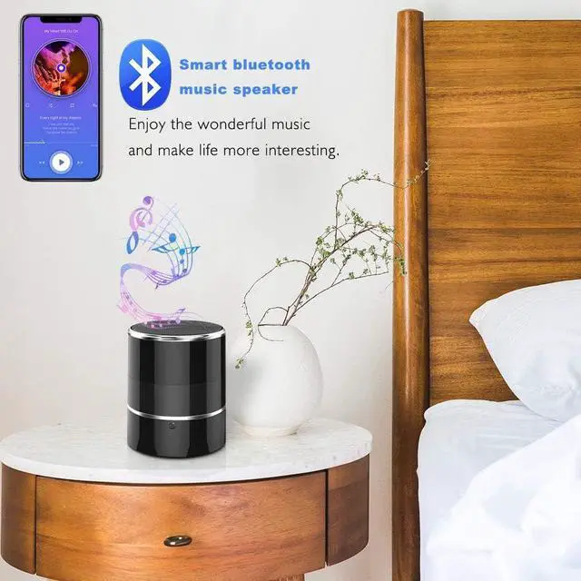 Alt view image 5 of 5 - Hidden Spy Camera WiFi in Bluetooth Speaker with 1080P/4K 240° Viewing Angle, Nanny Cam App Remote Viewing,Wireless Security Camaras Espias Ocultas,Motion Activated (Supports 2.4G/5G WiFi)