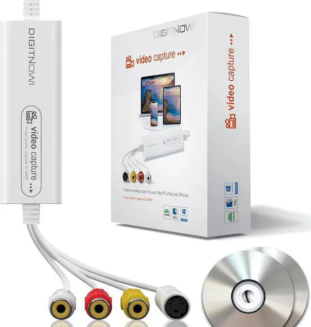 Alt view image 7 of 7 - 4K USB 2.0 Video Capture Card- Pro+ Version VHS to Digital Converter 1080P 30Hz, Suitable for Mac OS,Android, WinXP/7/8/10 One Touch VHS VCR TV to DVD
