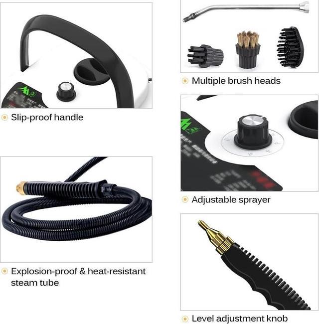 Alt view image 4 of 7 - Shineslay Portable Handheld Steam Cleaner High Temperature Pressurized Steam 2500W Cleaning Machine with Brush Heads Multi-Purpose Steam Cleaners for Kitchen Furniture Bathroom Car Use