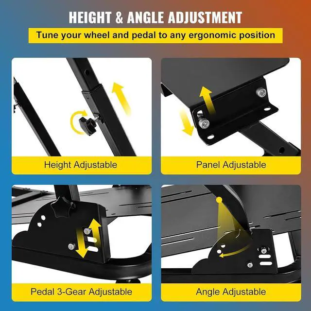 Alt view image 3 of 7 - VEVOR G920 Racing Steering Wheel Stand Shifter Mount fit for Logitech G27 G25 G29 Gaming Wheel Stand Wheel Pedals NOT Included Racing Wheel Stand