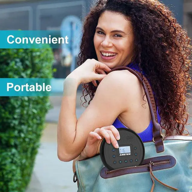 Alt view image 4 of 7 - CD Player Portable,Portable CD Player with Built-in Dual Speakers,Rechargeable CD Player for Car and Home,Personal Walkman CD Player with Headphones for Elderly Adults and Kids