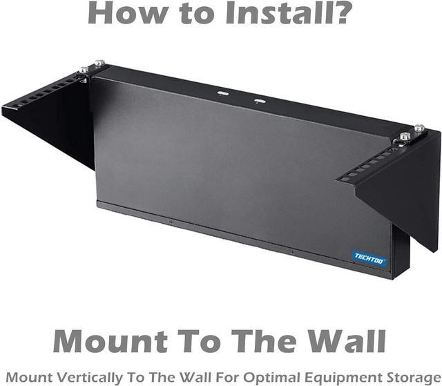 Alt view image 5 of 7 - Wall Mount Rack 4U Vertical Rack 19Inch Wall Mountable Server Rack Heavy Duty Network Open Rack (4U)
