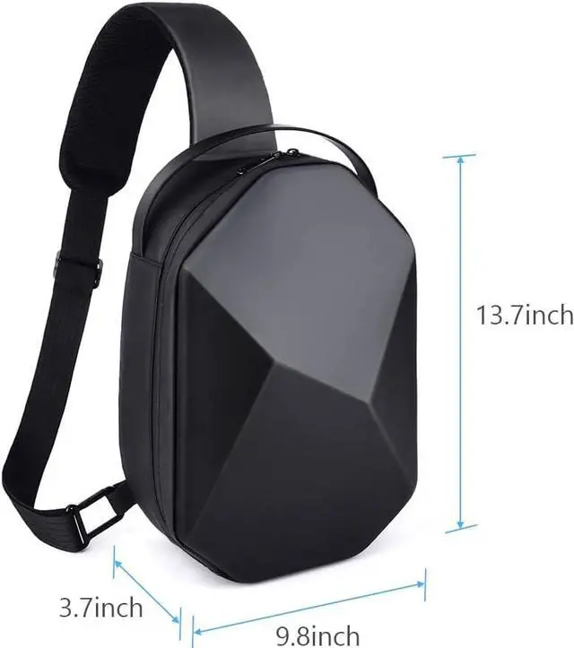Alt view image 2 of 7 - Ainiv Hard Carrying Case for Oculus Quest 2 VR Headsets and Controllers Acessories Protective Waterproof Crossbody Shoulder Chest Backpack Fit for Elite Strap with Storage Bag