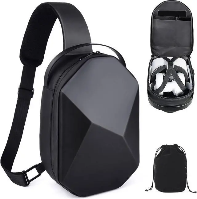 Main image of Ainiv Hard Carrying Case for Oculus Quest 2 VR Headsets and Controllers Acessories Protective Waterproof Crossbody Shoulder Chest Backpack Fit for Elite Strap with Storage Bag