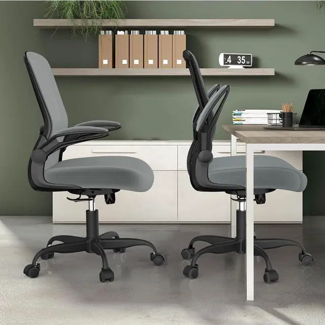Alt view image 7 of 7 - Office Chair, Ergonomic Desk Chair with Adjustable Lumbar Support, High Back Mesh Computer Chair with Flip-up Armrests-BIFMA Passed Task Chairs, Executive Chair for Home Office