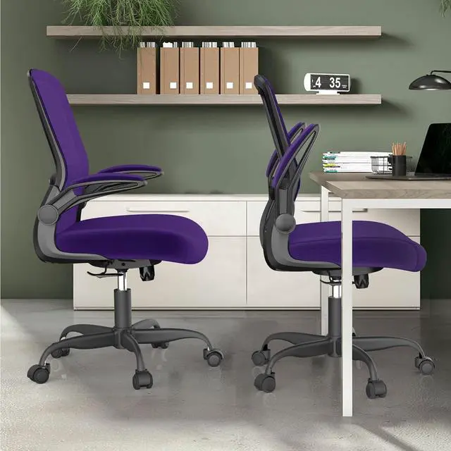 Alt view image 7 of 7 - Office Chair, Ergonomic Desk Chair with Adjustable Lumbar Support, High Back Mesh Computer Chair with Flip-up Armrests-BIFMA Passed Task Chairs, Executive Chair for Home Office