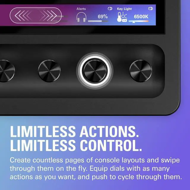 Alt view image 5 of 6 - Elgato USB-C Stream Deck +, Audio Mixer, Production Console and Studio Controller for Content Creators, Streaming, Gaming, with Customizable Touch Strip dials and LCD Keys, Works with Mac and PC