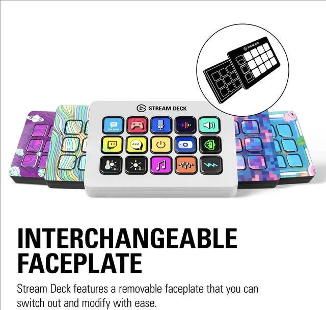 Alt view image 6 of 6 - Elgato Stream Deck MK.2 White  Studio Controller, 15 macro keys, trigger actions in apps and software like OBS, Twitch, YouTube and more, works with Mac and PC