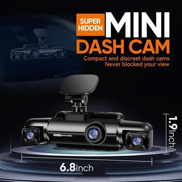 Alt view image 5 of 5 - Neideso 360° Dash Cam Front and Rear Inside, 4 Channel FHD 4 * 1080P, Wi-Fi GPS Car Camera, Front 2K+1080P*2 Dash Camera for Cars, Free 64GB SD Card, Night Vision, 24H Parking Mode(N300)