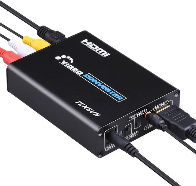 Alt view image 6 of 7 - 3RCA AV CVBS Composite & S-Video R/L Audio to HDMI Converter Adapter Support 720P/1080P for PS2 PS3 NES SNES Nintendo 64 HDTV, TEN-HD069