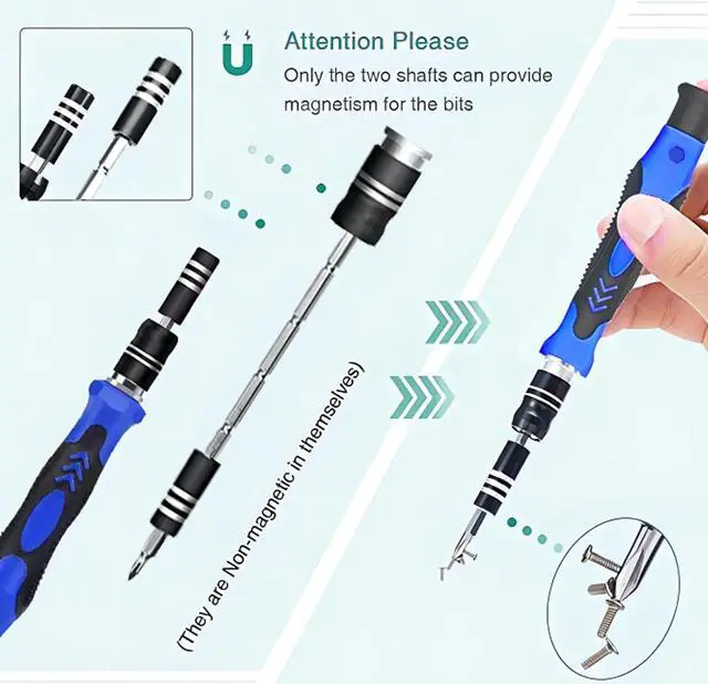 Alt view image 4 of 7 - 142 IN 1 Professional Computer Repair Tool Kit, Precision Screwdriver Set with 120 Bits Magnetic Repair Tool Kit for iPhone, MacBook, Computer, Laptop, PC, Tablet, PS4, Game Console, and Others