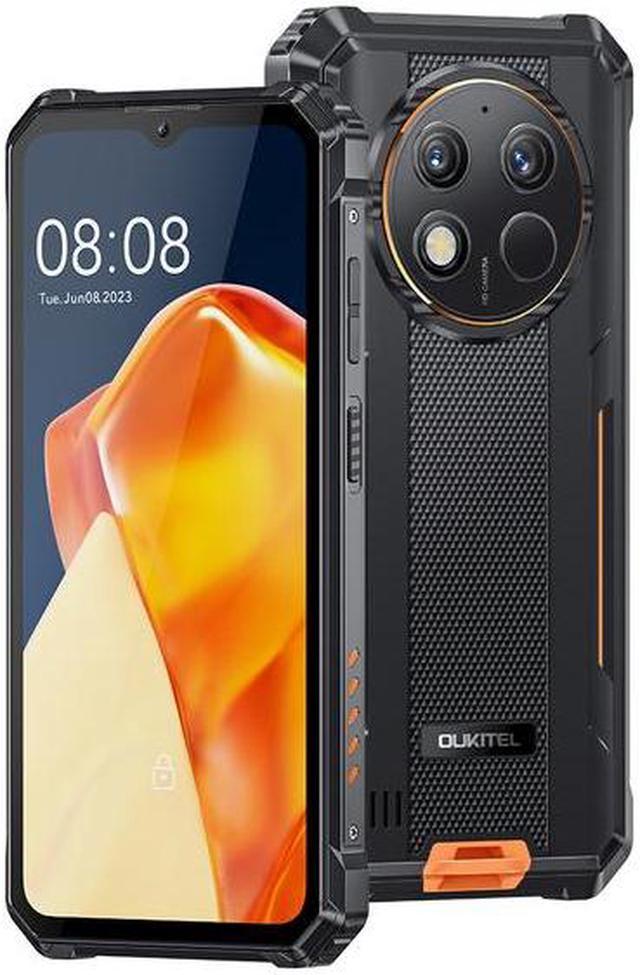 Oukitel WP28 Rugged Smartphones 6.52Inch Octa Core 8GB+256GB Android 13  Mobile Phone 10600mAh Battery 48MP Camera Cellphone NFC Orange