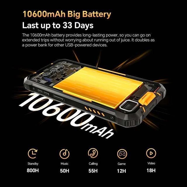 Oukitel WP23 Rugged Cell phones Android 13 10600mAh Smartphone 4GB