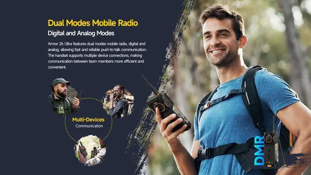 Alt view image 4 of 7 - Ulefone Armor 26 Ultra 5G Rugged Phones, Walkie-Talkie Smartphone, 200MP+64MP+50MP, 3.2X Zoom Lens, 24+512GB, 15600mAh/Dock Charging/120W Flash Charging, 6.78 120Hz, 121dB Speaker, NFC/GPS/uSmart
