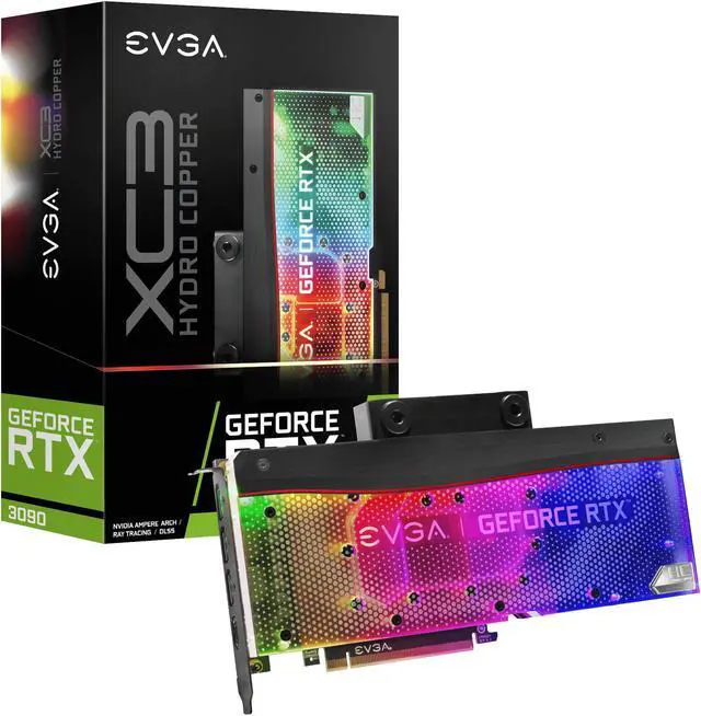 Main image of EVGA GeForce RTX 3090 XC3 ULTRA HYDRO COPPER GAMING, 24G-P5-3979-KR, 24GB GDDR6X, ARGB LED, Metal Backplate