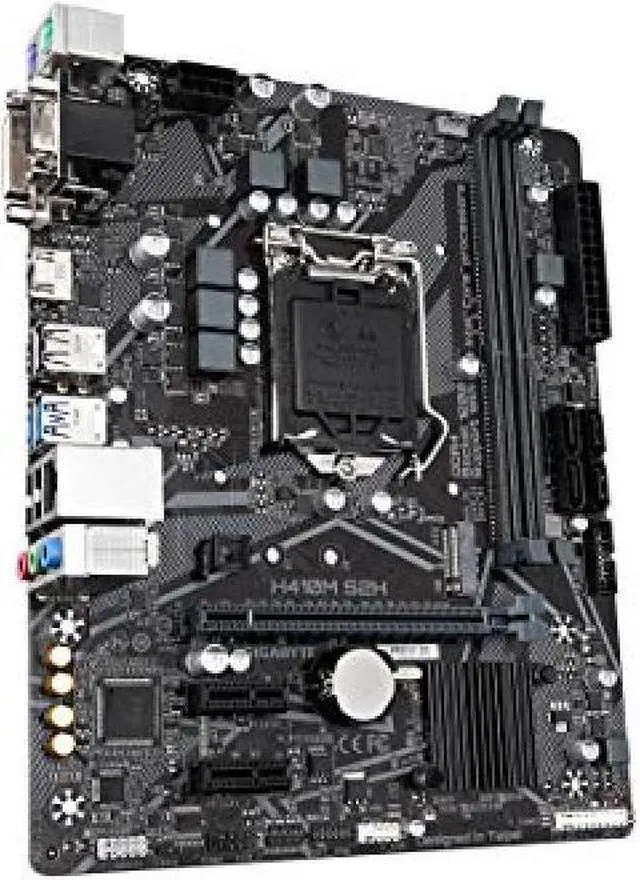 Alt view image 13 of 14 - GIGABYTE H410M S2H LGA 1200 Intel H410 Micro-ATX Motherboard with M.2, SATA 6Gb/s, USB 3.2 Gen 1