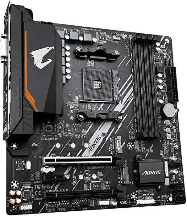 Alt view image 4 of 18 - GIGABYTE B550M AORUS ELITE AM4 AMD B550 Micro-ATX Motherboard with DDR4, Dual M.2, PCIe 4.0, Realtek GbE LAN