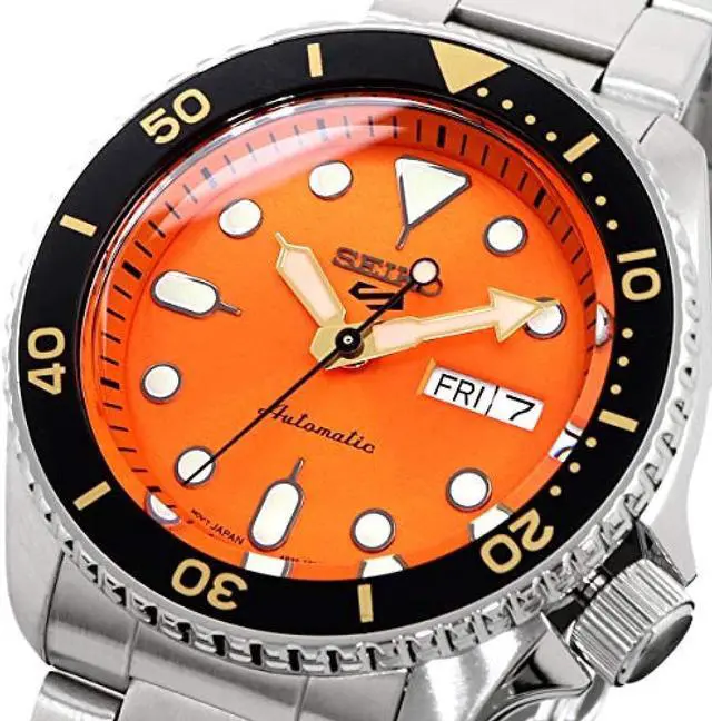 Alt view image 10 of 11 - Seiko SRPD59 5 Sports 24-Jewel Automatic Watch - Orange