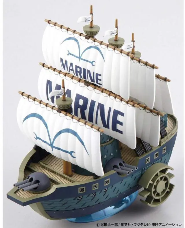 Alt view image 2 of 6 - Bandai Hobby One Piece Grand Ship Collection #7 Marine Warship Model Kit - BAS5055619