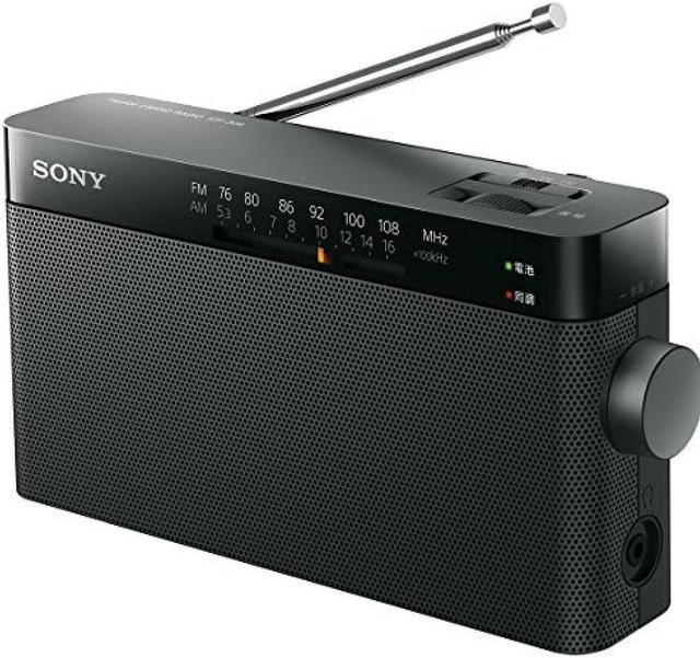 Sony Handy Portable Radio ICF-306: FM / AM / Wide FM-compatible Black  ICF-306 B Radios 