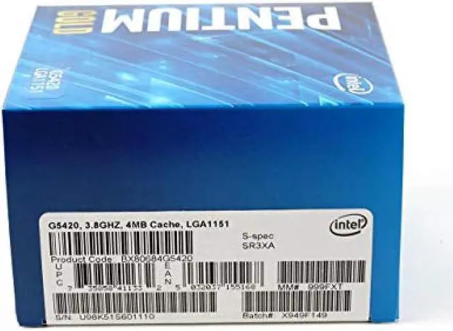 Alt view image 10 of 15 - Intel Pentium Gold G5420 Coffee Lake Dual-Core, 4-Thread, 3.8 GHz LGA 1151 (300 Series) 54W BX80684G5420 Desktop Processor Intel UHD Graphics 610