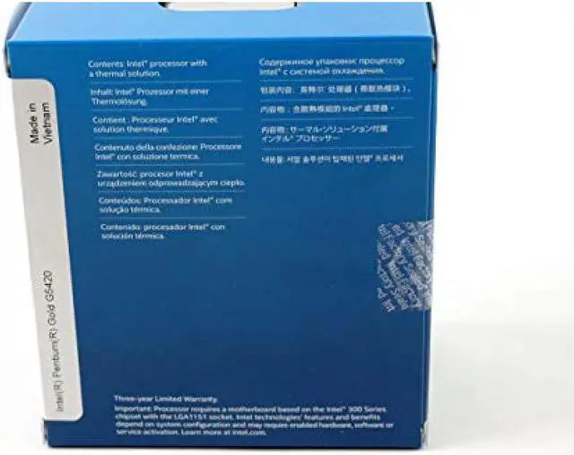 Alt view image 11 of 15 - Intel Pentium Gold G5420 Coffee Lake Dual-Core, 4-Thread, 3.8 GHz LGA 1151 (300 Series) 54W BX80684G5420 Desktop Processor Intel UHD Graphics 610