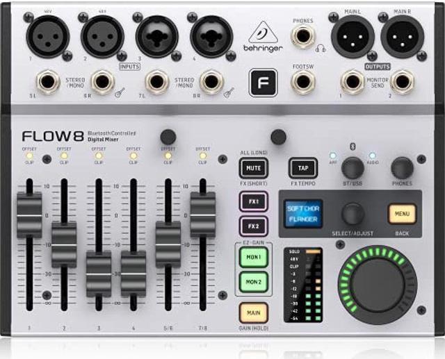 Behringer Digital Mixer with 8-channel USB audio interface Bluetooth remote control / streaming compatible FLOW Audio Mixers - Newegg.com