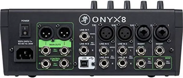Alt view image 8 of 19 - Mackie Onyx8 8-Channel Premium Analog Mixer with Multitrack USB