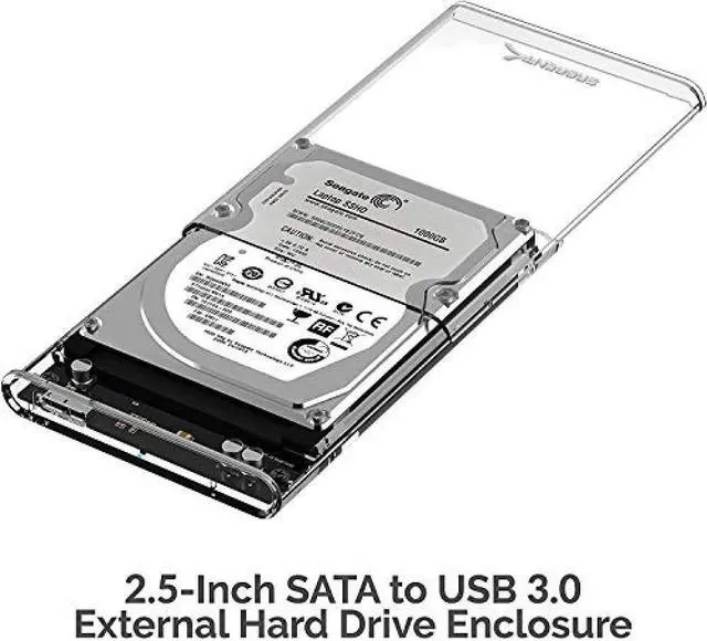 Alt view image 11 of 16 - SABRENT 2.5-Inch SATA to USB 3.0 Tool-Free Clear External Hard Drive Enclosure [Optimized for SSD, Supports UASP SATA III] (EC-OCUB)