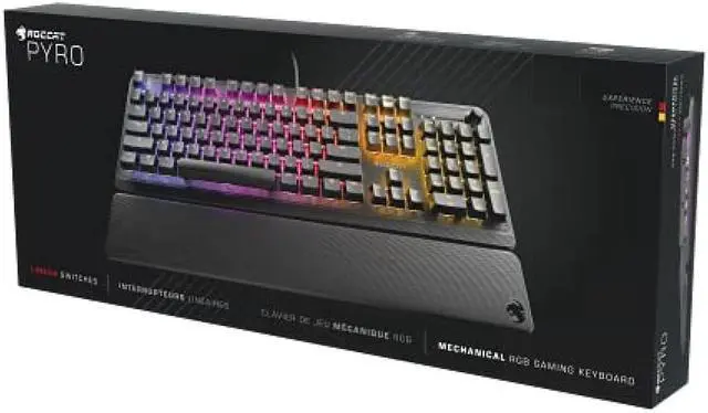 Alt view image 6 of 8 - ROCCAT Pyro Mechanical RGB Gaming Keyboard Linear (Red Axis) JP Japanese Arrangement German Design ROC-12-627