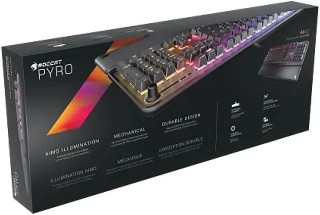 Alt view image 5 of 8 - ROCCAT Pyro Mechanical RGB Gaming Keyboard Linear (Red Axis) JP Japanese Arrangement German Design ROC-12-627