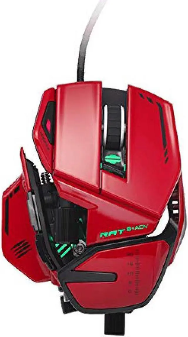 Main image of Mad Catz Mad Catz Gaming Mouse RAT 8+ ADV Wired Mouse Ergonomic Design Pixart PMW 3389 PRO with Optical Sensor MR06DCINRD000-0JI