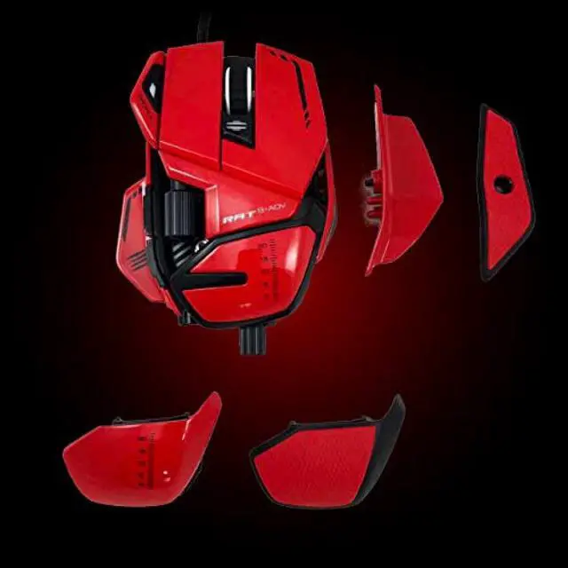 Alt view image 3 of 7 - Mad Catz Mad Catz Gaming Mouse RAT 8+ ADV Wired Mouse Ergonomic Design Pixart PMW 3389 PRO with Optical Sensor MR06DCINRD000-0JI