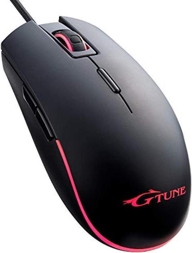 Mouse Computer G-Tune Optical Gaming Mouse 6-Step DPI High Speed Switching  Programmable 8 Button Two-Handed Mouse Wired GTCL0880BK1