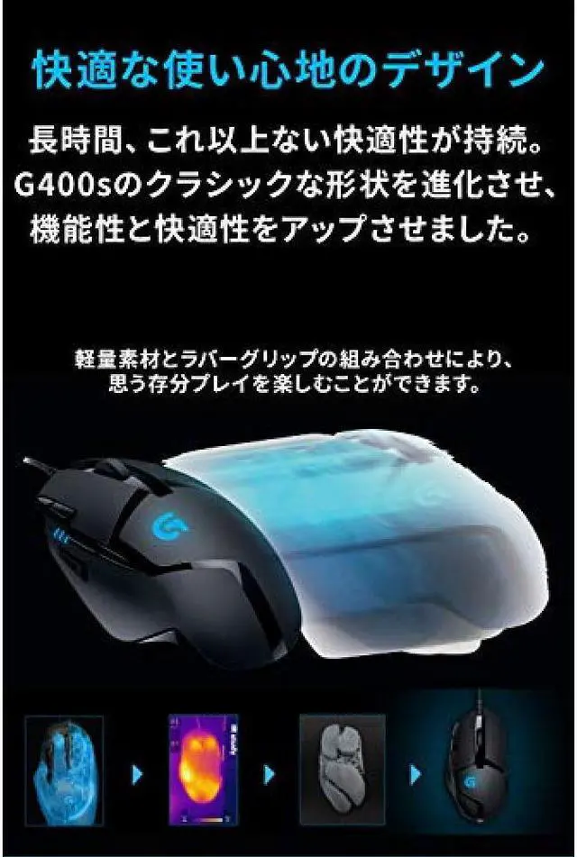 Alt view image 6 of 7 - Logitech G Gaming Mouse Wired G402 FPS Game 4-Step DPI Switch Button 8 Program Buttons