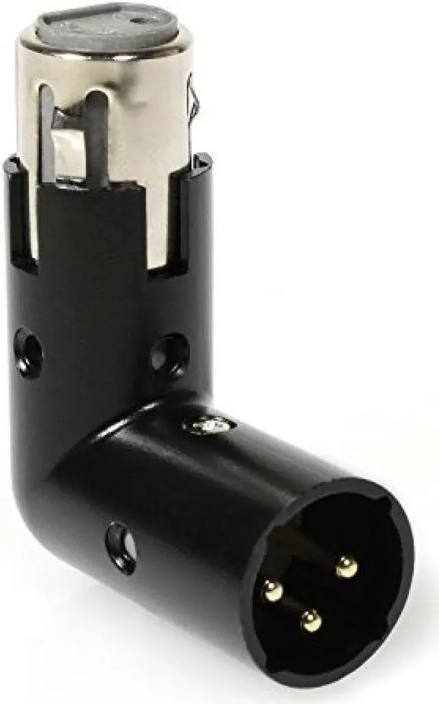 Alt view image 3 of 8 - LyxPro XLR Angle Adapter Dual Male and Female can be positioned to 4 different angles Right Left and 90 degree great for mixers that interfere with other applications