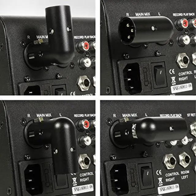 Alt view image 4 of 8 - LyxPro XLR Angle Adapter Dual Male and Female can be positioned to 4 different angles Right Left and 90 degree great for mixers that interfere with other applications