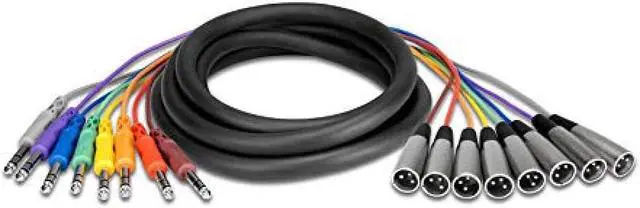 Alt view image 2 of 4 - hosa stx-807m balanced snake, 1/4 in trs to xlr3m, 7 m