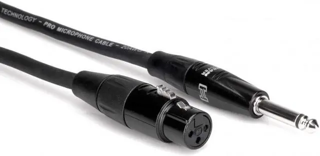 Alt view image 4 of 5 - Hosa HMIC-005HZ Pro Microphone Cable, REAN XLR3F to 1/4 in TS, 5 ft