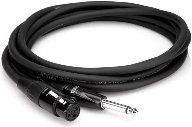 Alt view image 3 of 5 - Hosa HMIC-005HZ Pro Microphone Cable, REAN XLR3F to 1/4 in TS, 5 ft