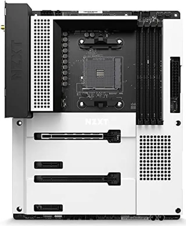 Alt view image 2 of 7 - NZXT N7 B550 - ATX AMD AM4 Ryzen Motherboard, DDR4, WiFi 6E,  - Matte White