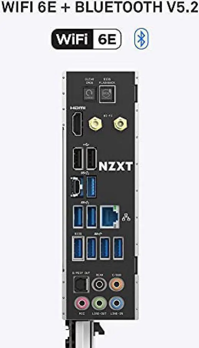 Alt view image 5 of 7 - NZXT N7 B550 - ATX AMD AM4 Ryzen Motherboard, DDR4, WiFi 6E,  - Matte White