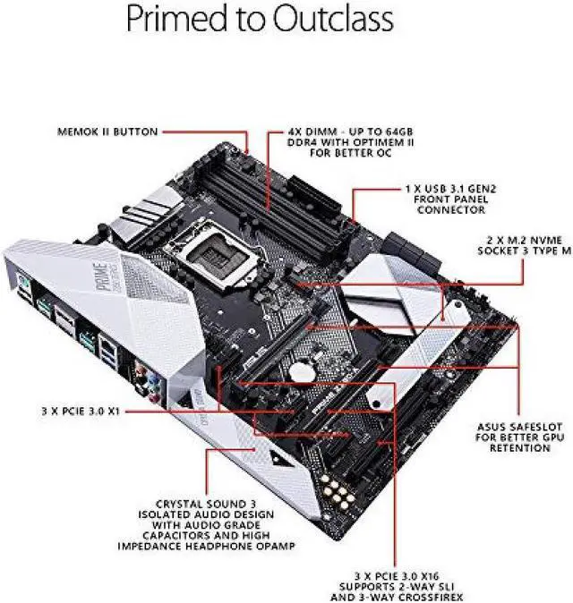 Alt view image 14 of 17 - ASUS Prime Z390-A LGA 1151 (300 Series) Intel Z390 SATA 6Gb/s ATX Intel Motherboard