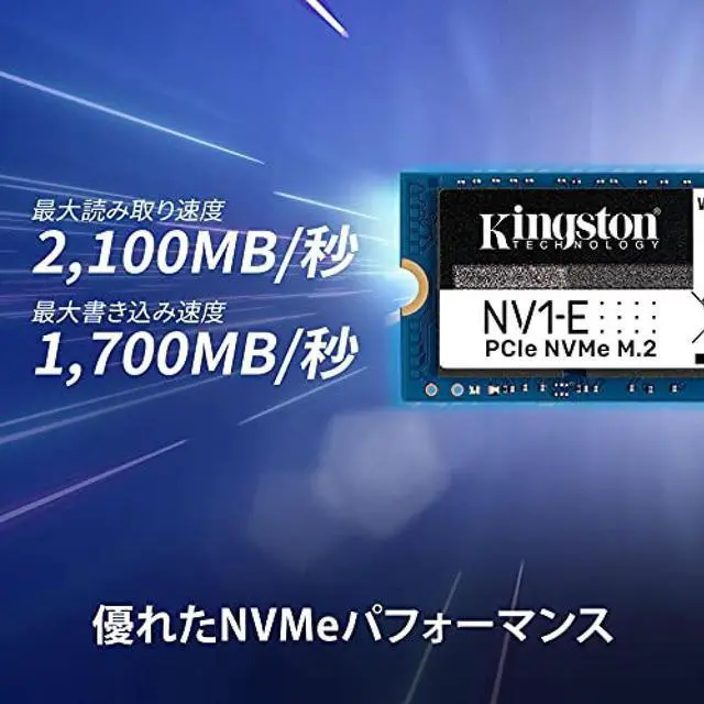 Alt view image 3 of 7 - Kingston Technology Kingston SSD NV1-E 500GB M.2 2280 NVMe PCIe 3.0×4 SNVSE/500G Guaranteed Product