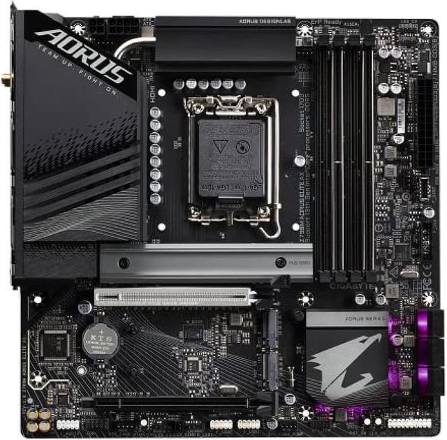 Alt view image 2 of 6 - GIGABYTE Z790M AORUS ELITE AX Micro-ATX Motherboard MB5933