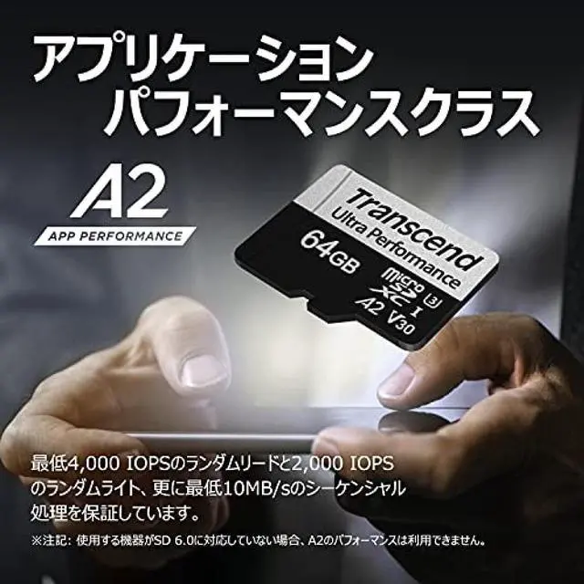 Alt view image 4 of 10 - Transcend Japan Transcend Ultra Performance microSD Card 64GB Class10 UHS-I U3 V30 A2 SD Card with Conversion Adapter TS64GUSD340S