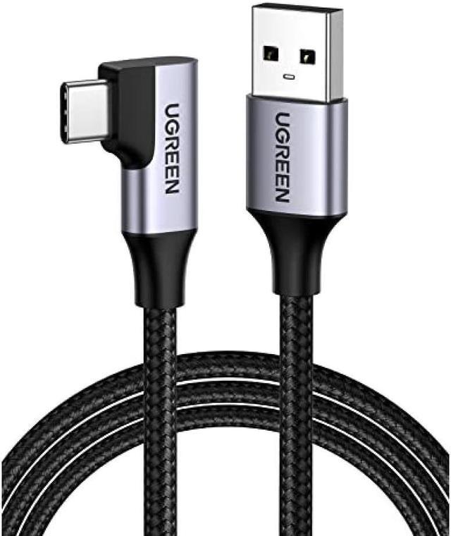 UGREEN usb c cable L-shaped 2M USB 3.0 rapid charging 5Gbps data transfer  Nylon braided high durability Suitable for Xperia Galaxy S21 S20 S10 S9 A51  A71, PS5 controllers, etc.-2M 