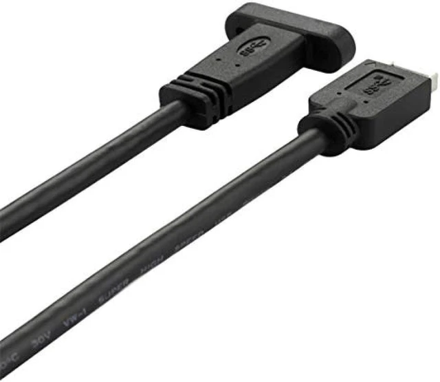 Alt view image 3 of 7 - USB 3.1 Type C front panel header extension cable 50 cm, USB 3.1 Type E to USB 3.1 Type C cable, Gen 2 10 Gbps internal adapter cable, with mounting screws