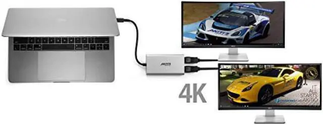 Alt view image 3 of 6 - AKiTiO T3-2DP (Thunderbolt 3 compatible DisPlayPort adapter / 4K 60Hz 2 screen simultaneous output or 5K 60Hz output compatible)