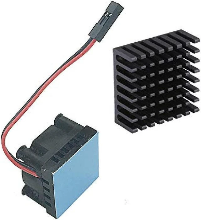 Alt view image 4 of 7 - 10 heat sinks with heat sink adhesive sheet Cooling aluminum heat sink for thermal runaway measures Audio fan heat sink Aluminum heat sink CPU Circuit board Applicable to LED amplifier 25X25X10MM